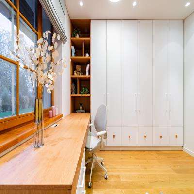 Modern Wardrobe Design with Study Table