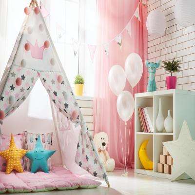 Pink and White Kids Room Design