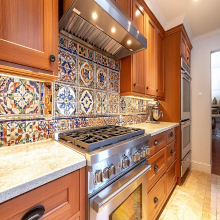 Contemporary Ceramic Kitchen Tiles Design with a Mosaic Pattern