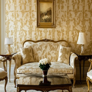 Classic Beige and Golden T Patti with Elegant Wallpaper Design