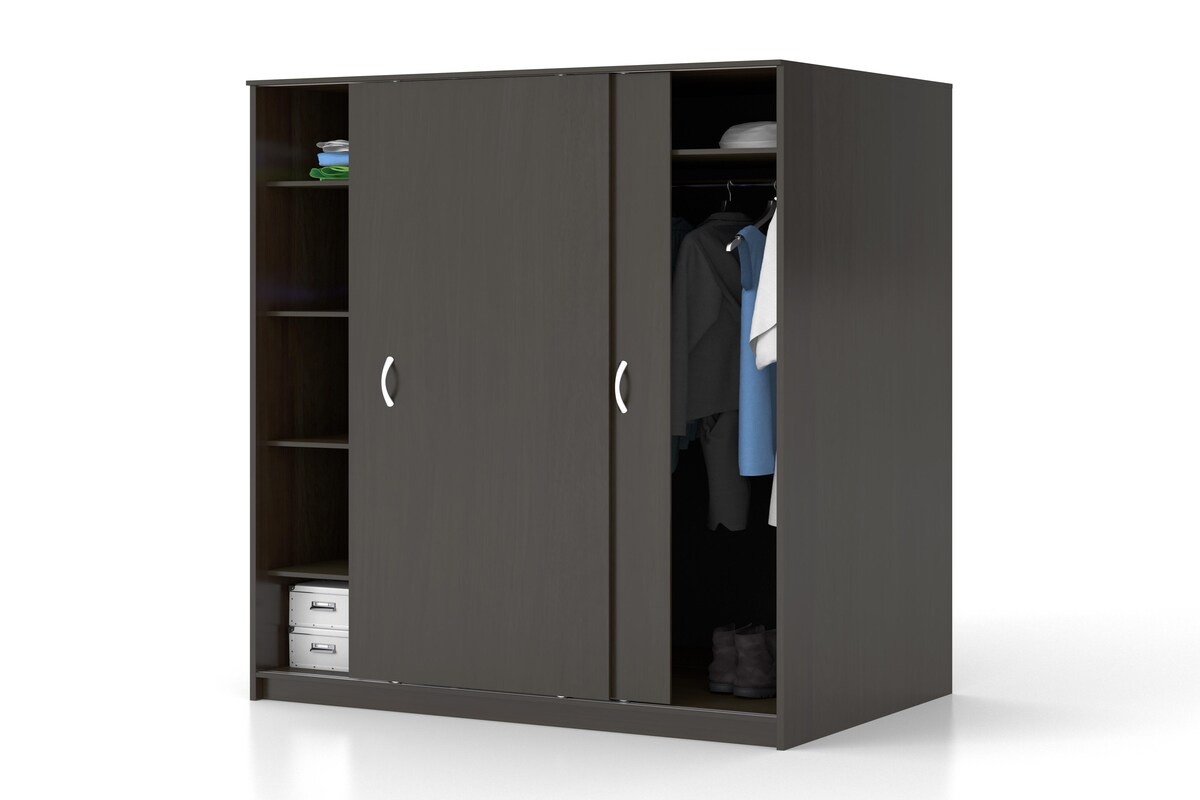 Sliding Dark Brown Wardrobe Sliding Dark Brown Wardrobe