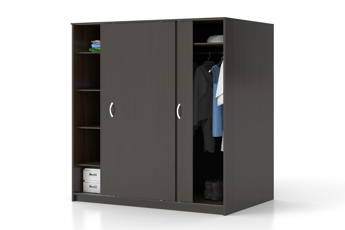 Sliding Dark Brown Wardrobe