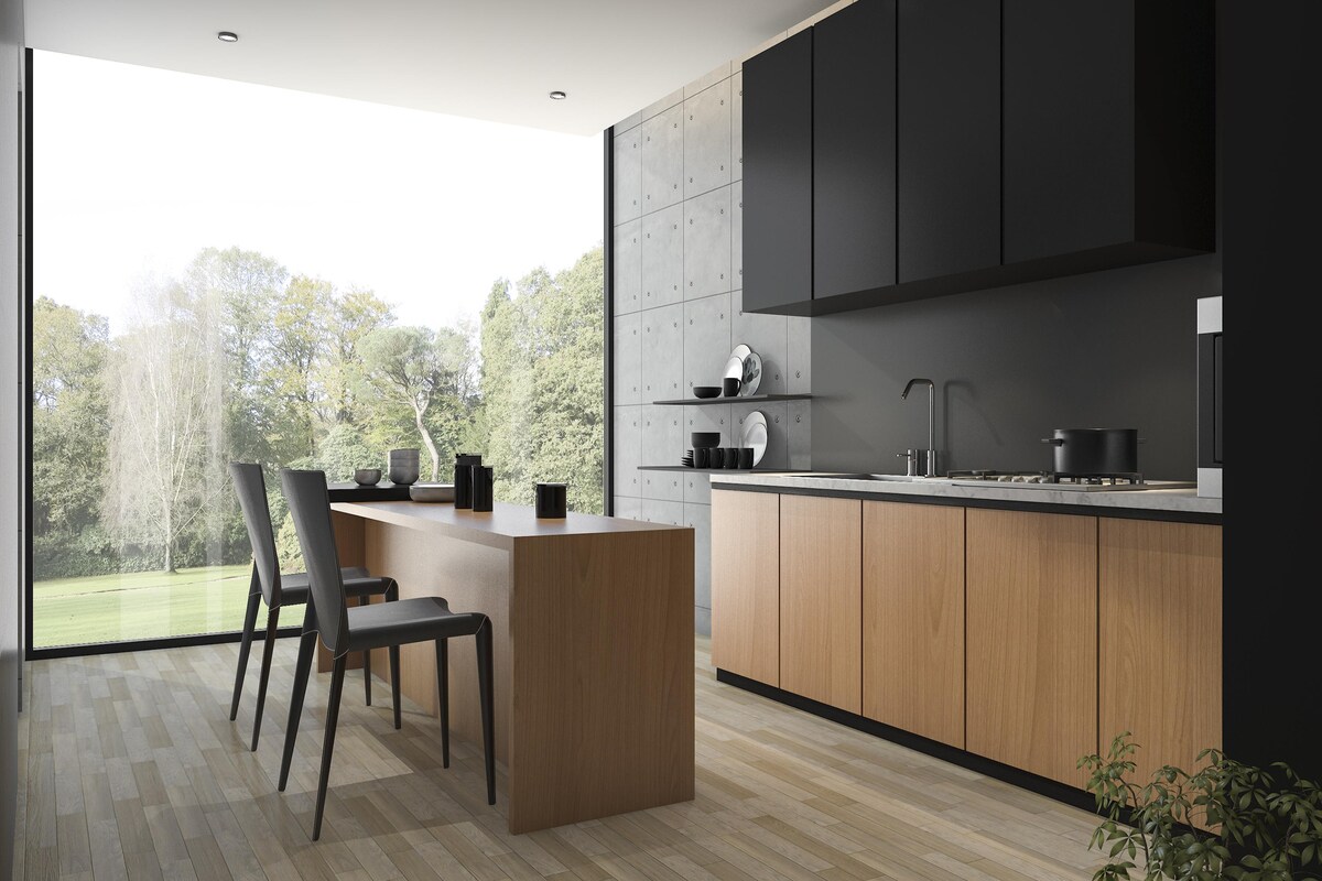 Contrasting Parallel Modular Kitchen