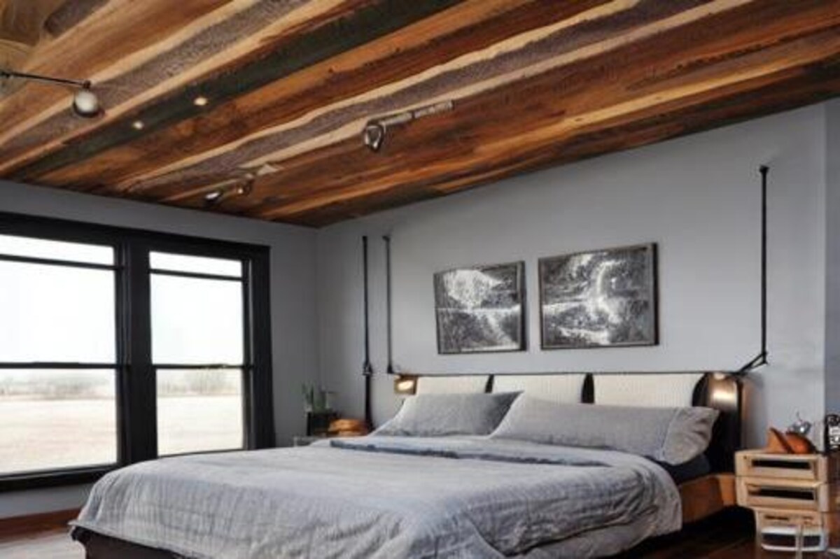 Industrial Master Bedroom Design for Men