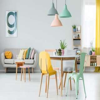 Aesthetic Living Room Design With Pop Pastels