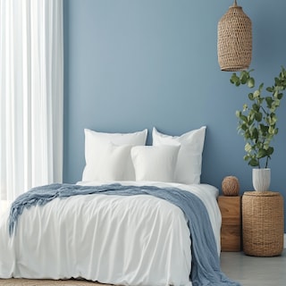 Powder Blue Modern Bedroom Wall Paint Design