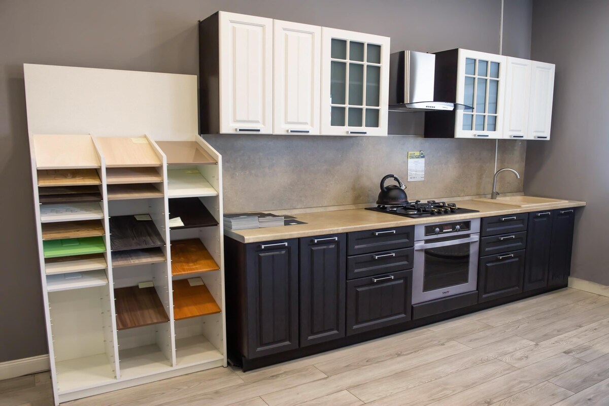 Straight Modular Kitchen Design with Open Shelf Straight Modular Kitchen Design with Open Shelf