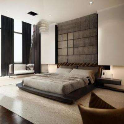 Men Compact Master Bedroom Design