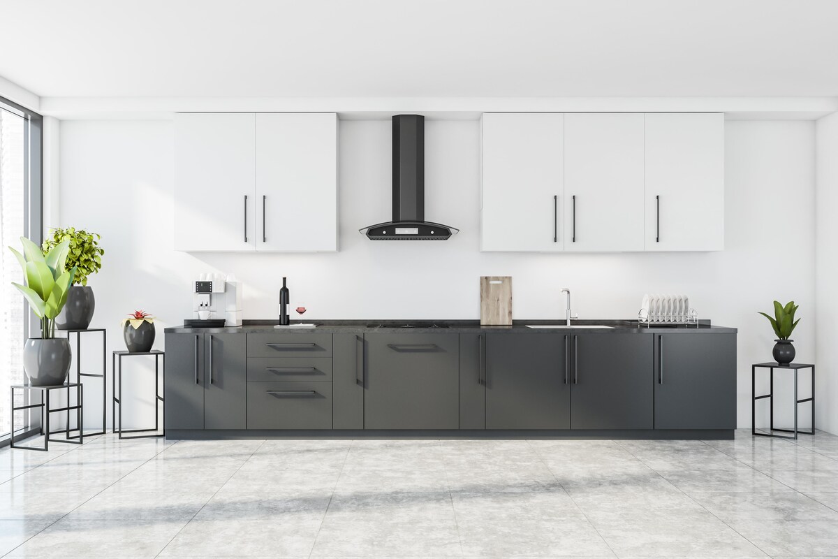 Monochrome Modular Kitchen Design Monochrome Modular Kitchen Design