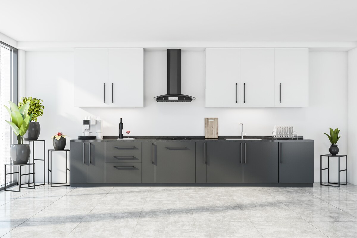 Monochrome Modular Kitchen Design