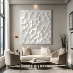 Contemporary Grey And Wood Living Room Wall Design With Marble Wall And ...