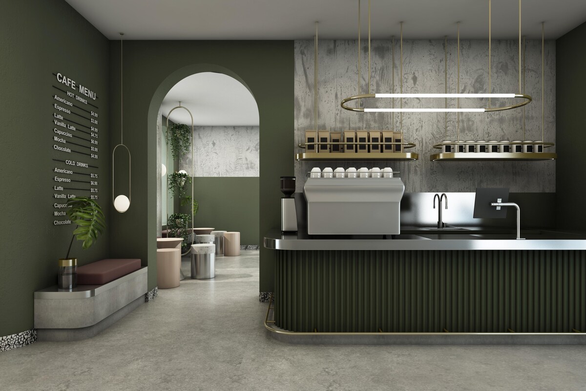 Aesthetic Olive Green Modular Kitchen Aesthetic Olive Green Modular Kitchen