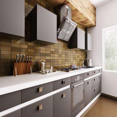 Beautiful Metallic Kitchen Tiles