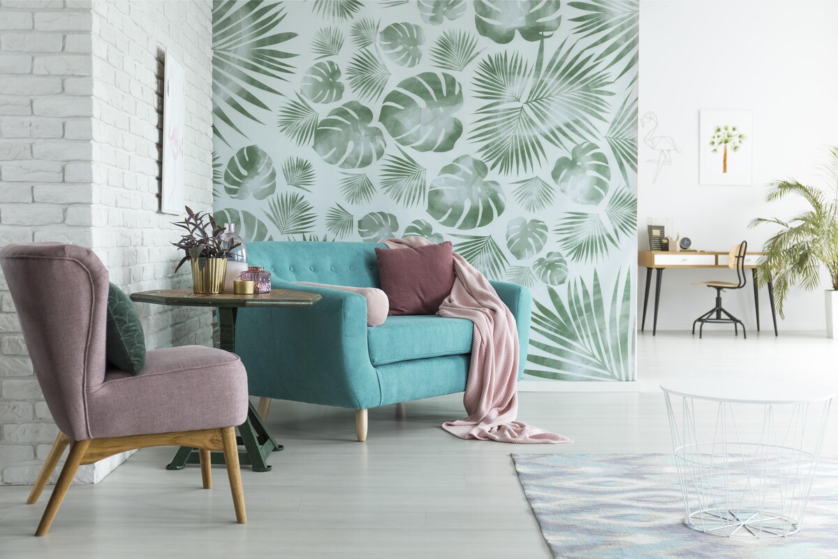 Nature Inspired Living Room Design With Space Interiors And Bare Brick Walls Nature Inspired Living Room Design With Space Interiors And Bare Brick Walls