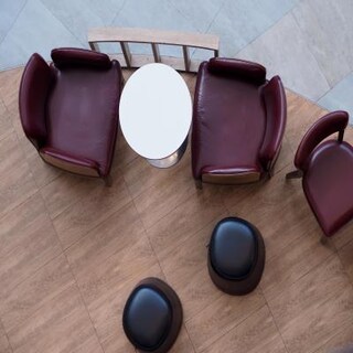 Elegant Modern Balcony Design with Leather Chairs