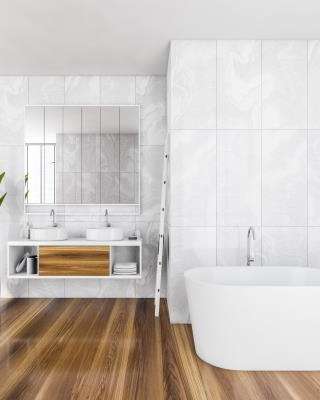 Clean White Bathroom Design