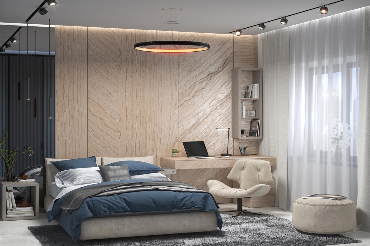 Master Bedroom Design with a Desk and Chair Master Bedroom Design with a Desk and Chair