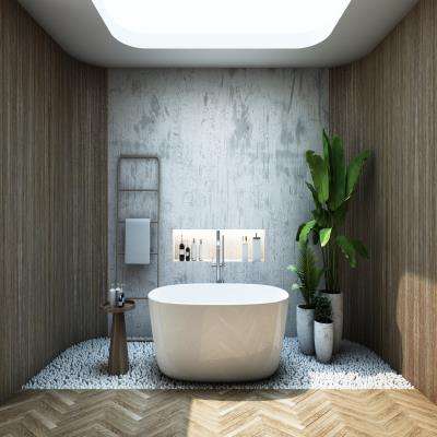 Tropical Bathroom Design with Vogue Elements