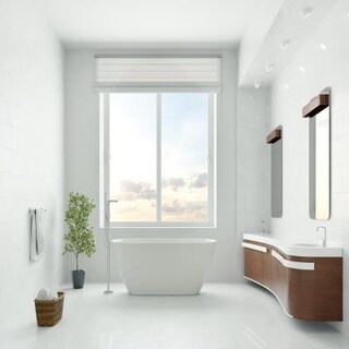 Bright White Bathroom Design