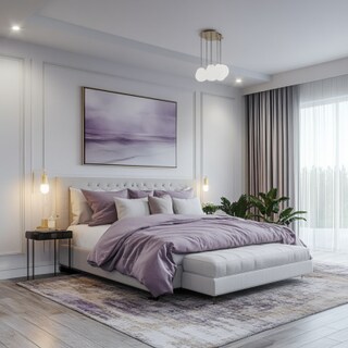 Spacious Modern Master Bedroom Design with King Bed