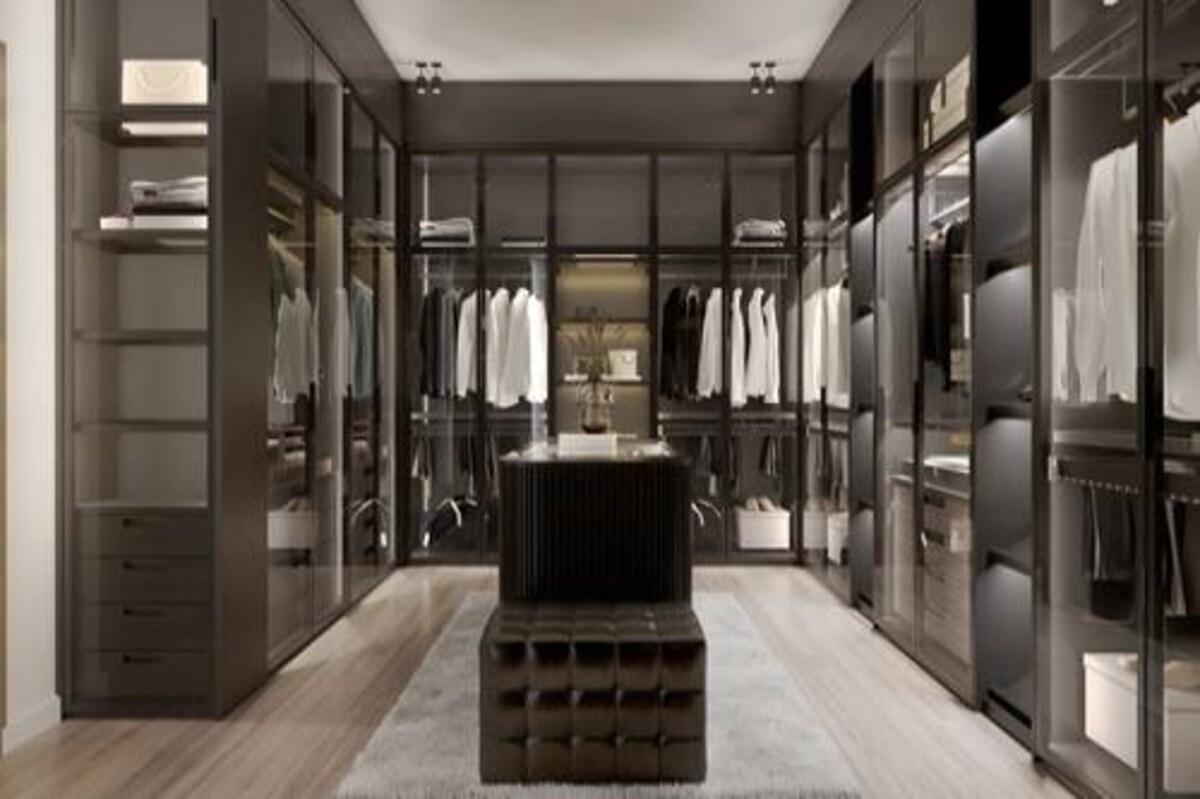 Modern Black Wardrobe Design