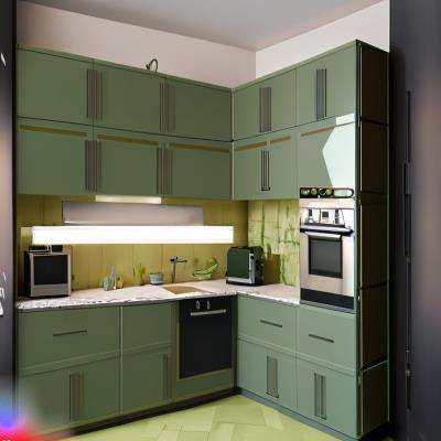 The Ecstasy of an Olive Green Modular Kitchen