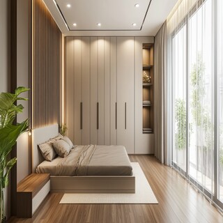 Contemporary Floor To Ceiling 4 Door Swing Wardrobe Design