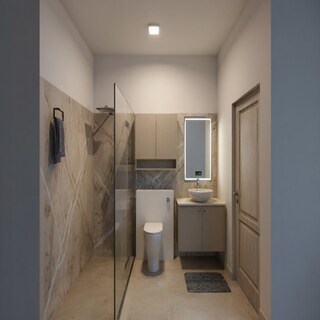 Modern Minimalist Sandstone Bathroom