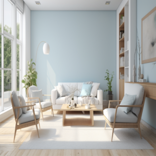 Light Blue Modern Wall Paint Design