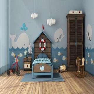 Wooden Almirah Design for Kids Room