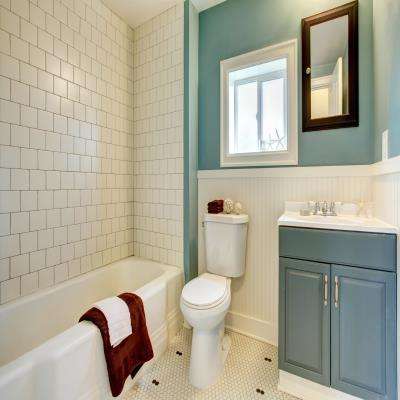 Powder Blue Bathroom Design