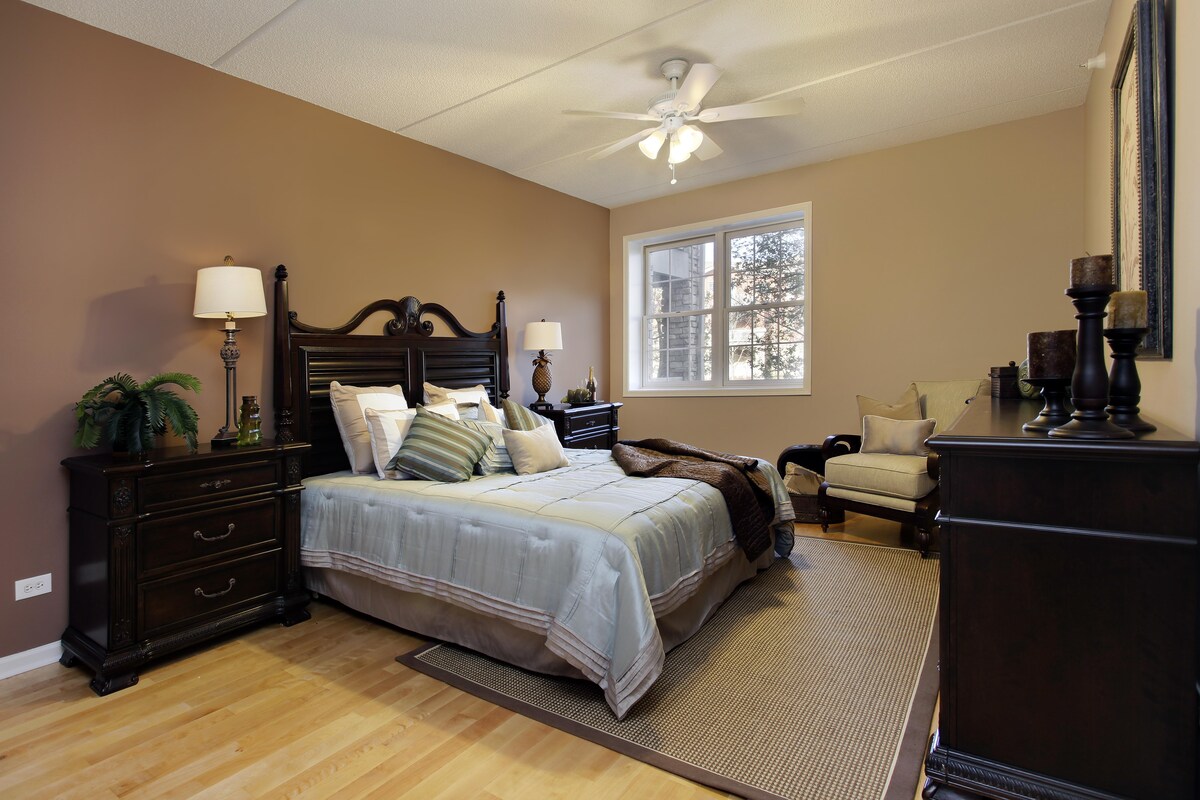 Master Bedroom with Dark Furniture