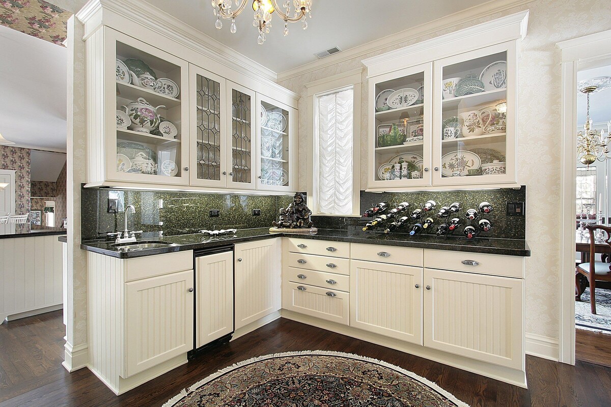 Contemporary Modular Kitchen Glass Cabinet Contemporary Modular Kitchen Glass Cabinet