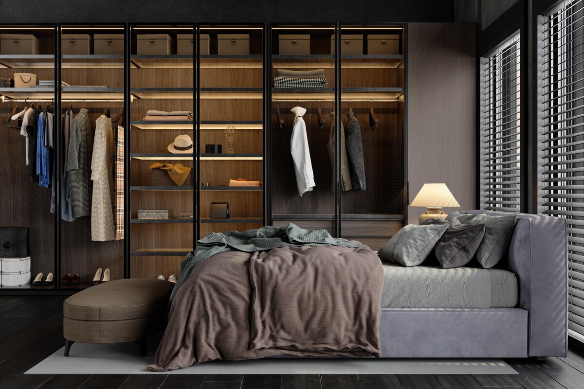 Luxurious Brown Wardrobe Design