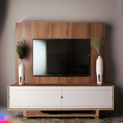 Modern TV Unit Design in Stylish Wooden Laminate