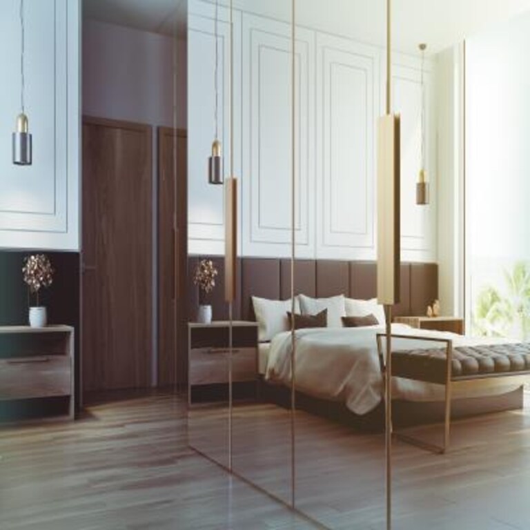 Ultra Modern Two Door Mirrored Wardrobe