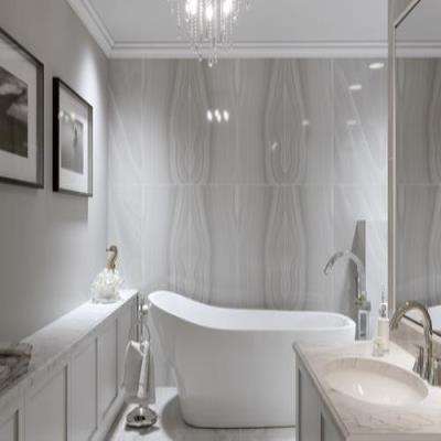 Traditional Bathroom Design With Grey Palette