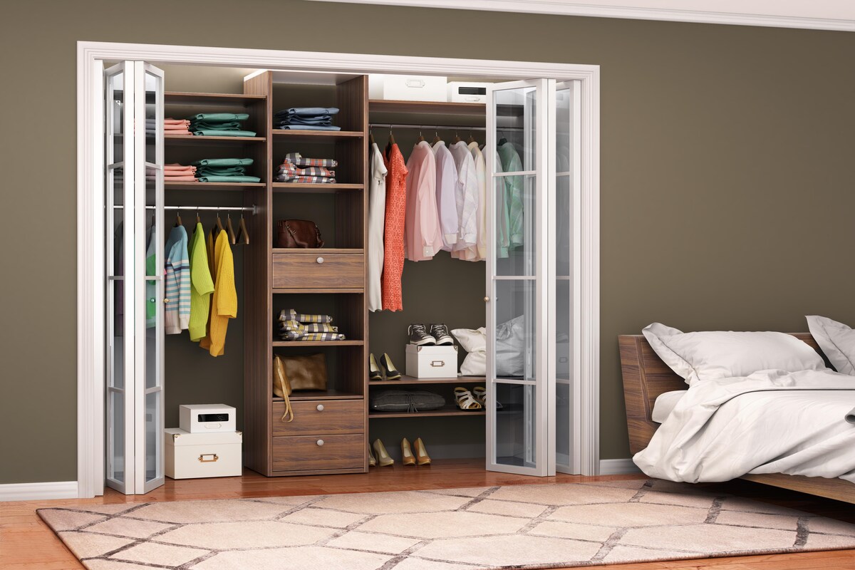 Concertina Wardrobe Doors in Classic White