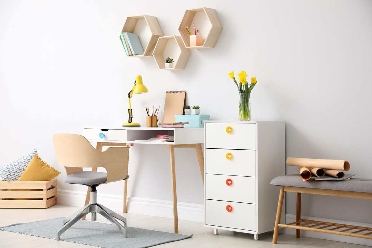 Functional Kids Room Study Table Design