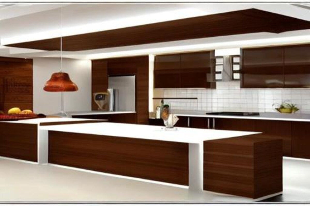 Single Layered False Ceiling Design for Kitchen