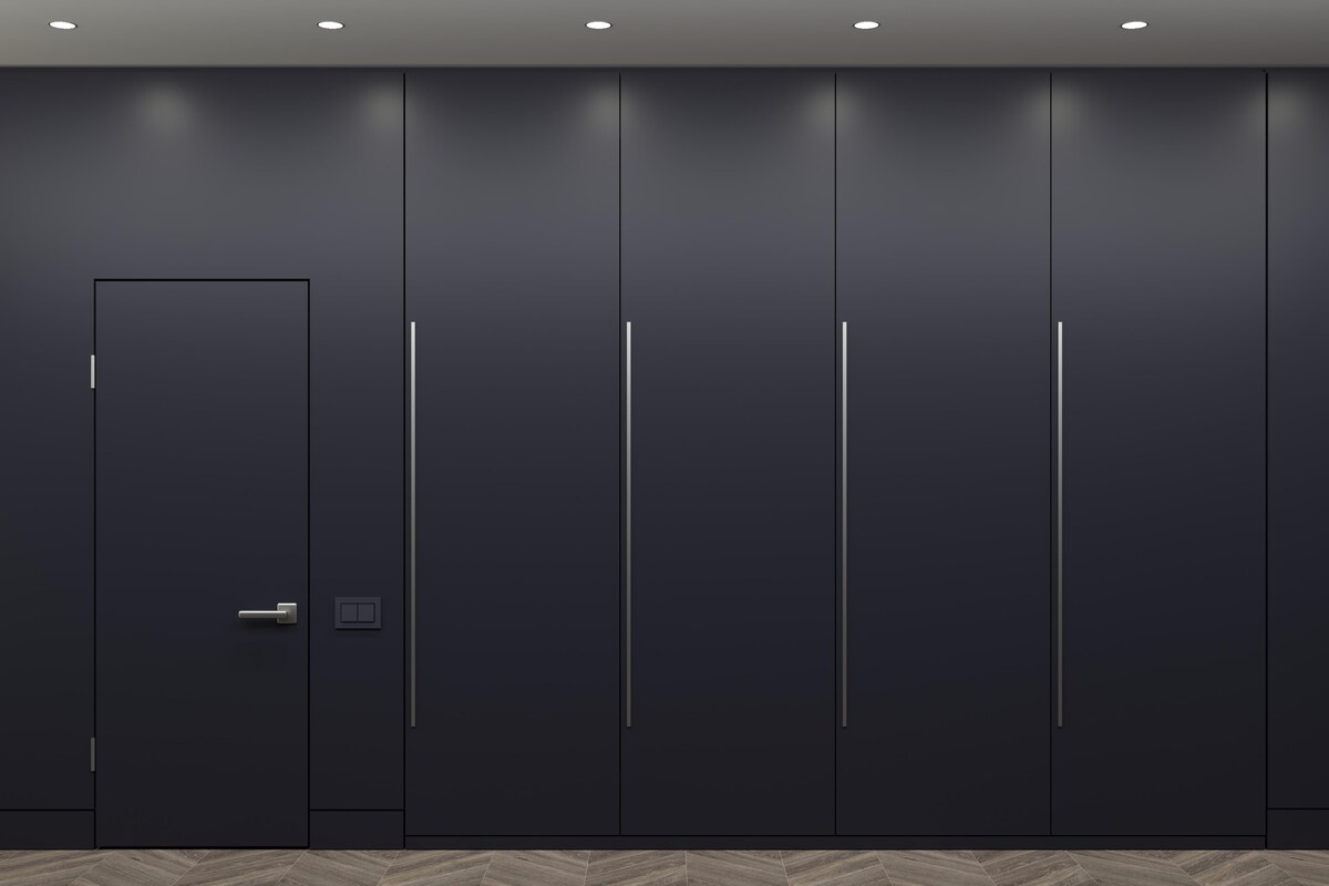 Luxurious Dark Grey Wardrobe