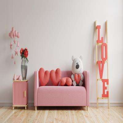 Red and Pink Kids Room Design