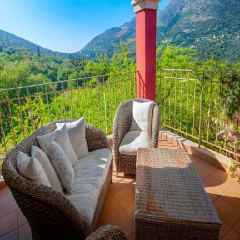 Cosy Brown Toned Balcony Design