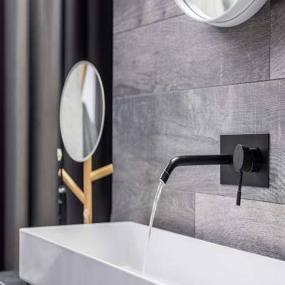 Minimalist Bathroom Design with Sleek Tap