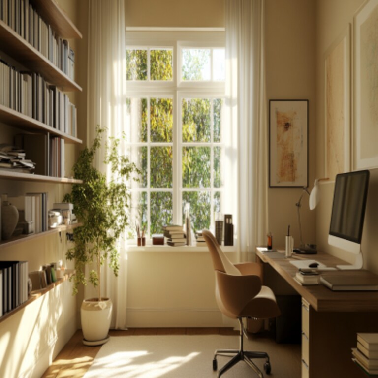 Contemporary Beige Wall Paint Design for Home Offices