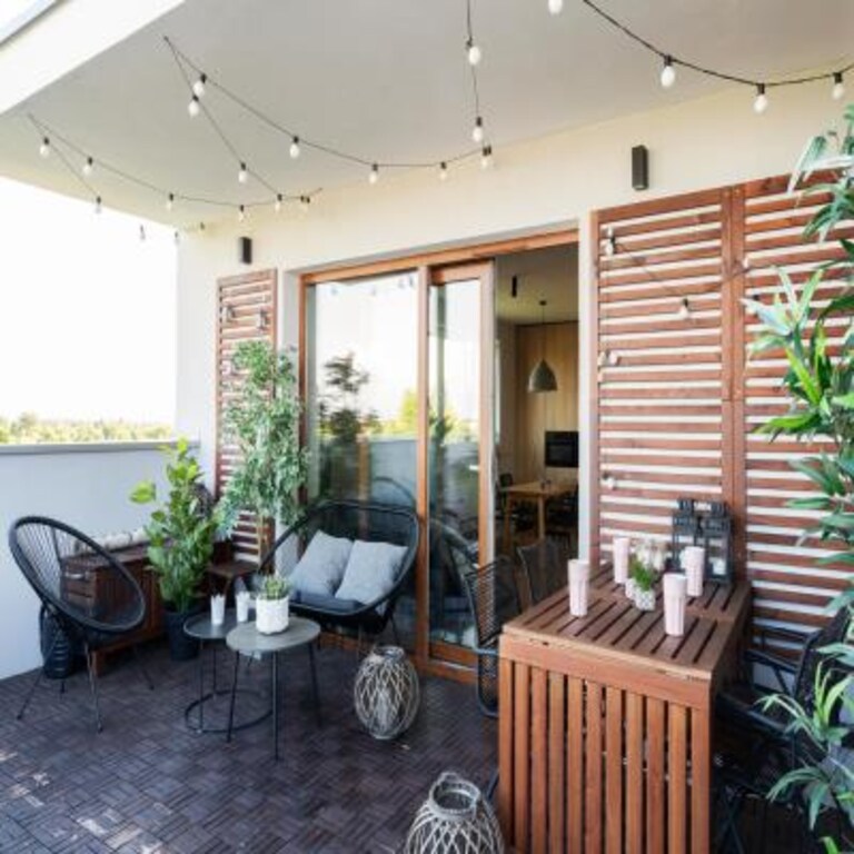 Rustic Balcony Design