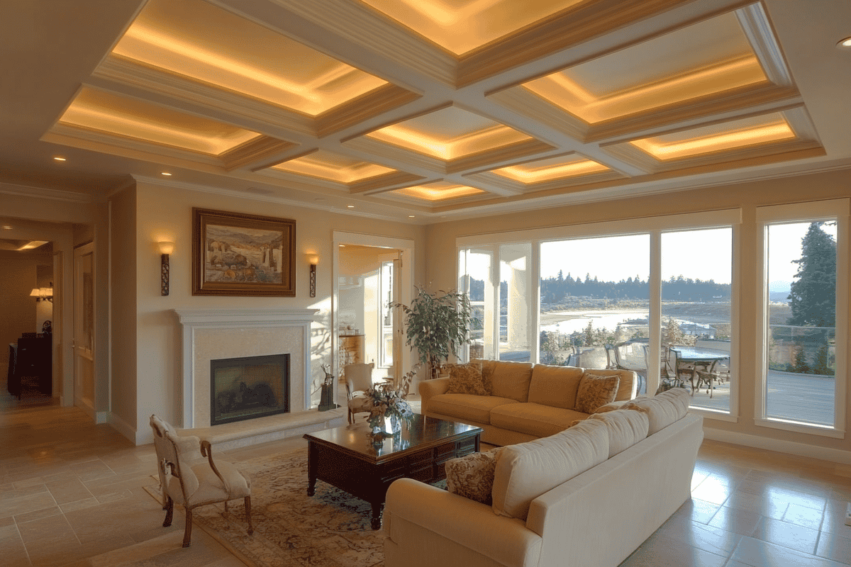 Contemporary Rectangular Gypsum False Ceiling Design