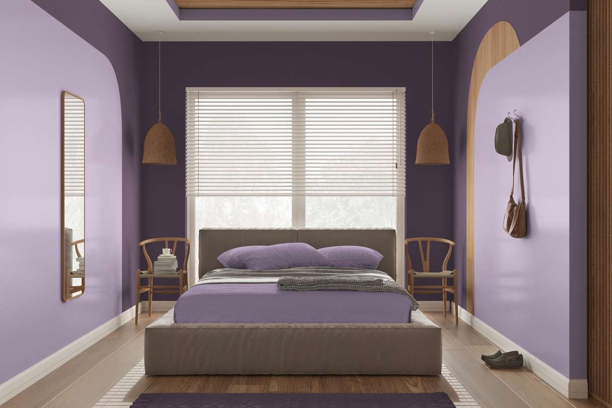 Graceful Purple Master Bedroom