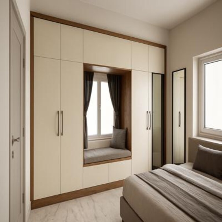 Floor to Ceiling Wardrobe with Window Seating