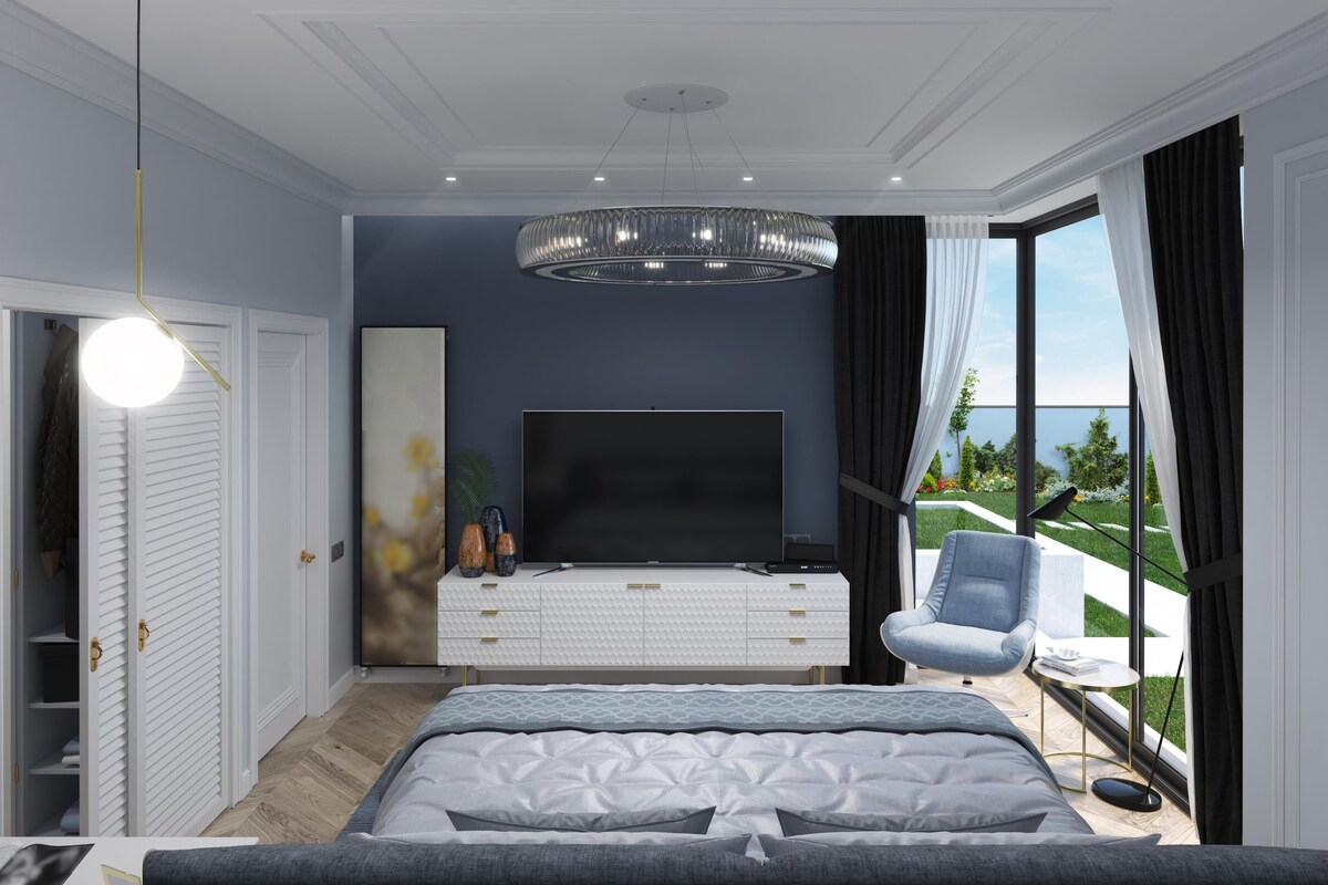 Master Bedroom Design with Sliding Wardrobe Master Bedroom Design with Sliding Wardrobe